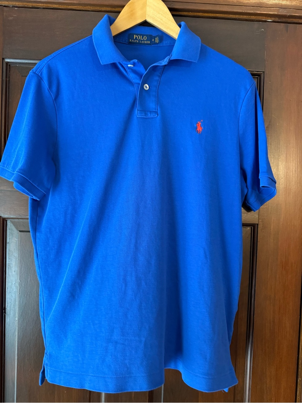Ralph Lauren Men's Polo Shirt in Bright Blue with Red Pony